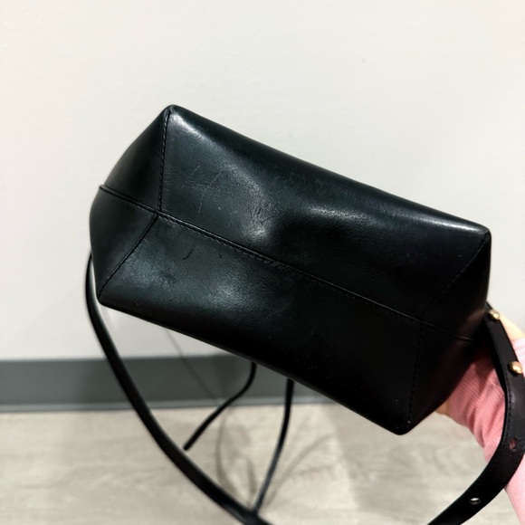 Mansur Gavriel Bucket Bag Ballerina in Black Leather - Picture 8 of 12